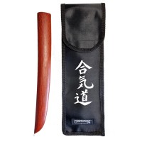 Tanto in legno completo di custodia in nylon con ideogramma Aikido