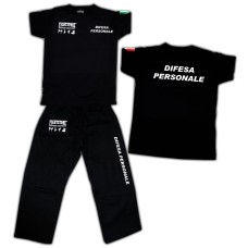 Uniforme Allievo Difesa Personale con Tshirt e Pantaloni da allenamento colore nero