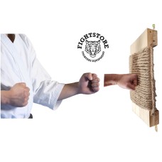 Makiwara tradizione karate realizzato in  canapa naturale in legno massello